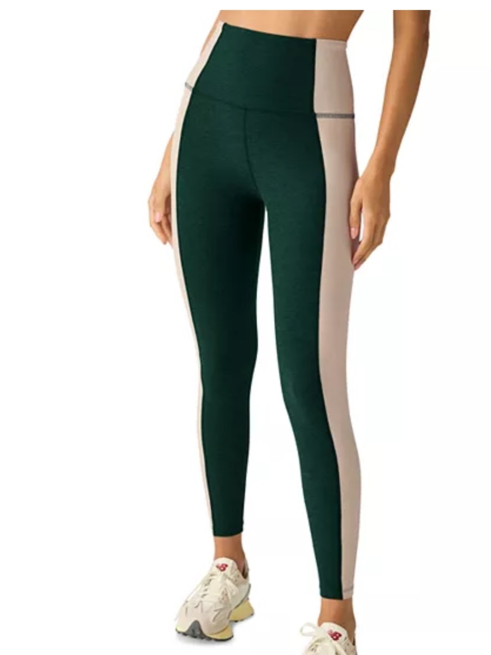 Beyond Yoga Green and Cream Colorblock Sz XL NWT